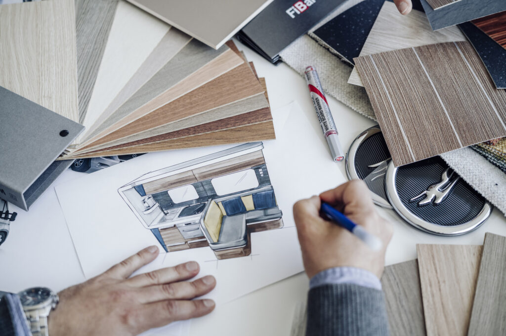 Italiensk designprosess og materialvalg i Laika bobiler